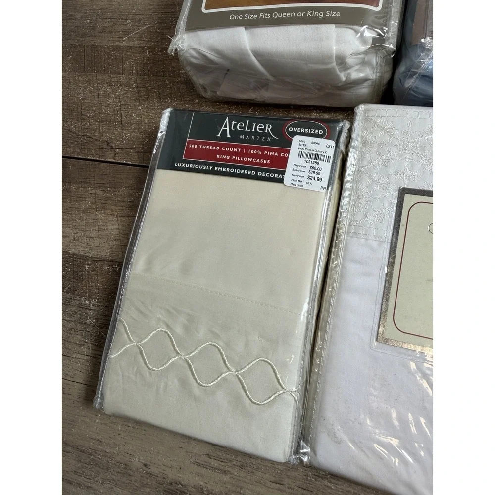 Lot of 6‎ Bedding King Size Pillow Cases NEW